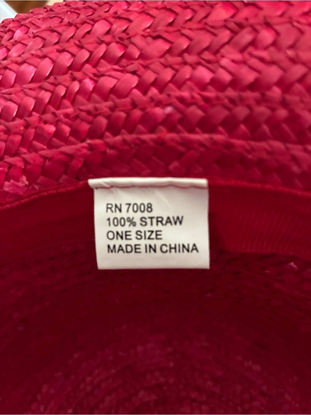 Red straw hat in EUC - Picture 4 of 4